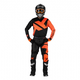 KIT CALCA CAMISA MATTOS RACING INFANTIL ICON LARANJA FLUOR