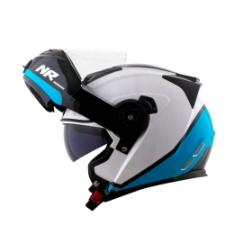 CAPACETE NORISK ROUTE FF345 CHANCE WHITE BLUE BLACK