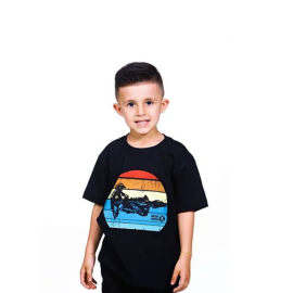 CAMISETA INFANTIL SOL PRETO WIDE OPEN