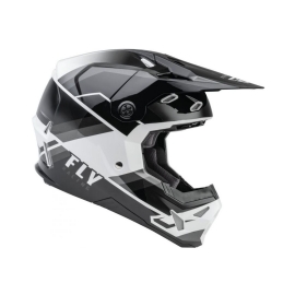 CAPACETE FLY FORMULA CP RUSH CINZA PRETO BRANCO