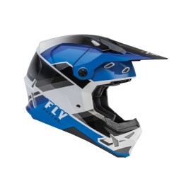 CAPACETE FLY FORMULA CP RUSH PRETO AZUL BRANCO