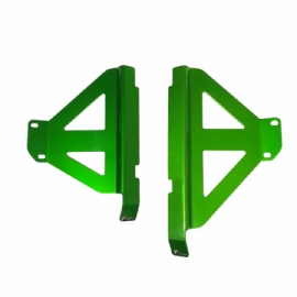 PROTETOR RADIADOR KXF250 17/20 LATERAL ALUMINIO ANODIZADO VERDE START RACING