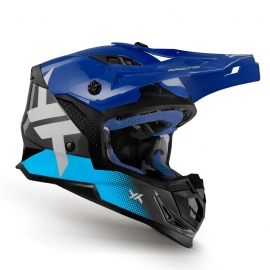 CAPACETE MATTOS RACING ATOMIC ICON AZUL CINZA