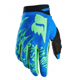 LUVA FOX 180 PERIL AZUL VERDE