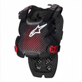 COLETE ALPINESTARS A1 PRO CHEST PROTECTOR ANTHRACITE PRETO VERMELHO