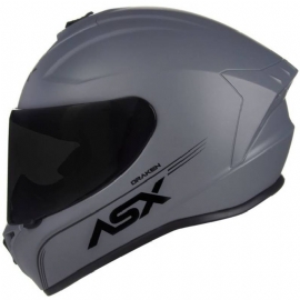 CAPACETE ASX DRAKEN SOLID FOSCO CINZA