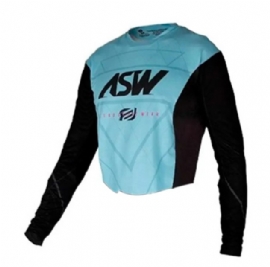 CAMISA ASW PODIUM VERTICE PRETO AZUL CLARO