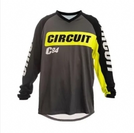 CAMISA CIRCUIT MAREA PRETO CINZA VERDE FLUOR