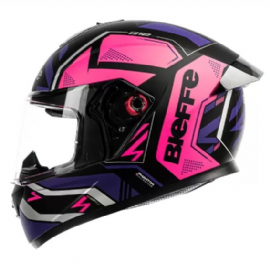 CAPACETE BIEFFE B 12 PHANTON PRETO FOSCO PINK