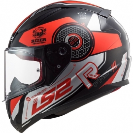 CAPACETE LS2 RAPID FF353 STRATUS BLACK RED SILVER