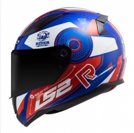 CAPACETE LS2 RAPID FF353 STRATUS BLUE RED WHITE