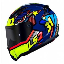 CAPACETE LS2 RAPID FF353 KHAN YELLOW BLUE