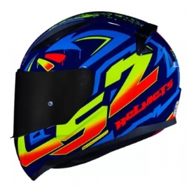 CAPACETE LS2 RAPID FF353 TAGLINE BLUE YELLOW