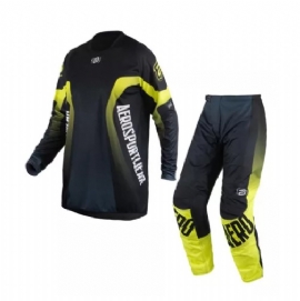 KIT CALCA CAMISA ASW IMAGE WAY PRETO AMARELO FLUO