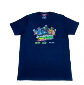 CAMISETA MXON AZUL PRO WIDE OPEN