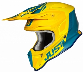 CAPACETE JUST1 J18 PULSAR AMARELO AZUL