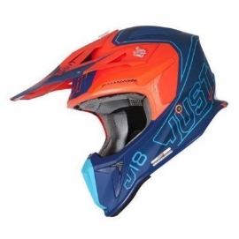 CAPACETE JUST1 J18 VERTIGO AZUL AZUL LARANJA