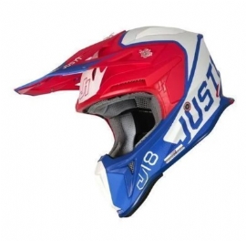 CAPACETE JUST1 J18 VERTIGO AZUL AZUL VERMELHO