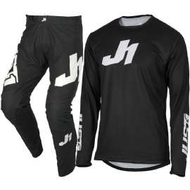 KIT CALCA CAMISA JUST1 J ESSENTIAL PRETO SOLIDO