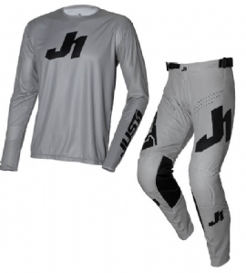 KIT CALCA CAMISA JUST1 J ESSENTIAL PRETO CINZA