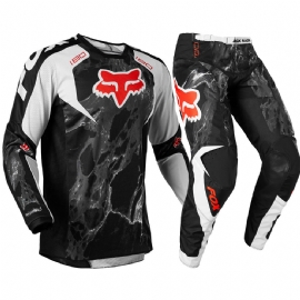 KIT CALCA CAMISA FOX 180 KARRERA PRETO