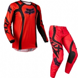 KIT CALCA CAMISA FOX 180 VENZ VERMELHO