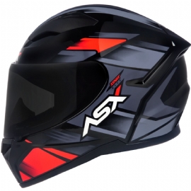 CAPACETE ASX CITY START BRILHO PRETO VERMELHO CINZA
