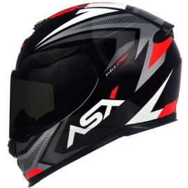 CAPACETE ASX EAGLE STREET BRILHO PRETO GRAFITE BRANCO