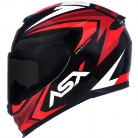 CAPACETE ASX EAGLE STREET BRILHO PRETO VERMELHO BRANCO