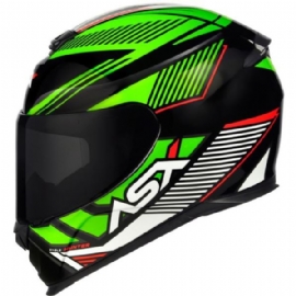 CAPACETE ASX EAGLE HUNTER BRILHO PRETO BRANCO VERDE