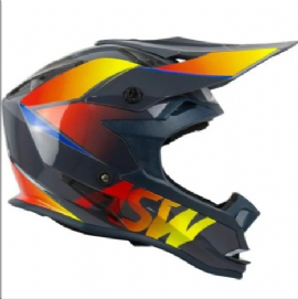 CAPACETE ASW FUSION HUBBLE CINZA AMARELO VERMELHO