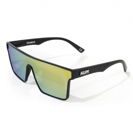 OCULOS HUPI CHARCO PRETO LENTE AMARELO ESPELHADO