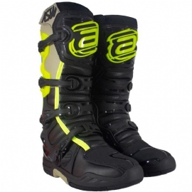 BOTA ASW ELEVATE PRETO AMARELO FLUO AREIA