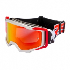 OCULOS RED DRAGON STORM BRANCO VERMELHO LENTE ESPELHADA
