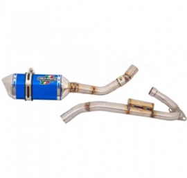 ESCAPAMENTO CRF250F MS1 AZUL BICO INOX VIOLA RACING