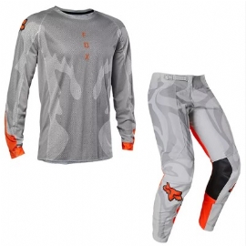 KIT CALCA CAMISA FOX AIRLINE EXO CINZA LARANJA