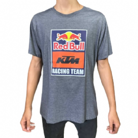 CAMISETA FACTORY RACE WEAR RED BULL KTM CINZA MESCLA