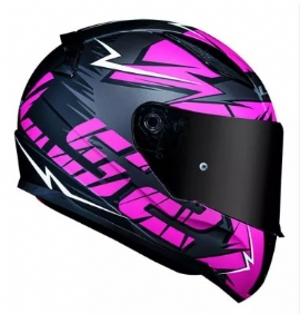CAPACETE LS2 FF353 CROMO MATTE BLACK PINK