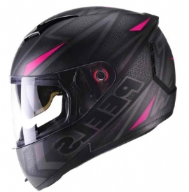 CAPACETE PEELS ICON FAST PRETO FOSCO ROSA
