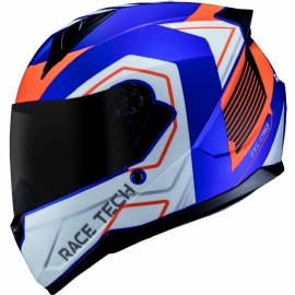 CAPACETE RACE TECH SECTOR EXILIO MATTE BLUE ORANGE