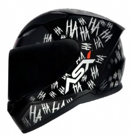 CAPACETE ASX CITY FUN BRILHO PRETO BRANCO