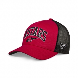BONE ALPINESTARS DUNKER TRUCKER VERMELHO PRETO