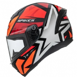 CAPACETE PEELS SPIKE II 1ST PRETO FOSCO VERMELHO