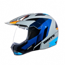 CAPACETE BIEFFE 3 SPORT REACT CINZA MOON LARANJA