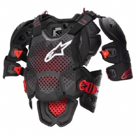 COLETE ALPINESTARS A10 V2 CHEST PROTECTOR ANTHRACITE PRETO VERMELHO