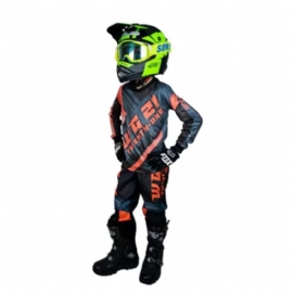 KIT CALCA CAMISA AMX INFANTIL WG LARANJA NEON