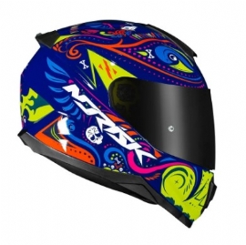CAPACETE NORISK RAZOR CIRCUS BLUE HI VIS YELLOW