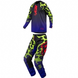 KIT CALCA CAMISA ASW IMAGE META PRETO ROXO AMARELO FLUO