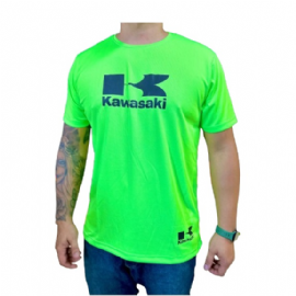 CAMISETA DRY FIT KAWASAKI VERDE NEON
