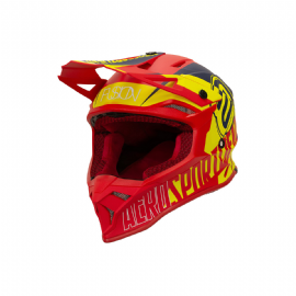 CAPACETE ASW FUSION 20 DASH VERMELHO AMARELO FLUO AZUL